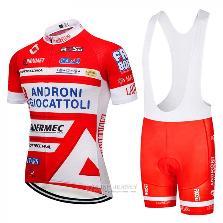 2018 Cycling Jersey Androni Giocattoli Orange and White Short Sleeve and Bib Short